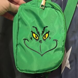Green Crossbody Bag with Grinch Design